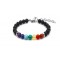 Le bracelet  7 CHAKRAS "PIERRE DE LAVE"