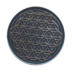 Fleur de Vie Hématite - diam. 4 cm