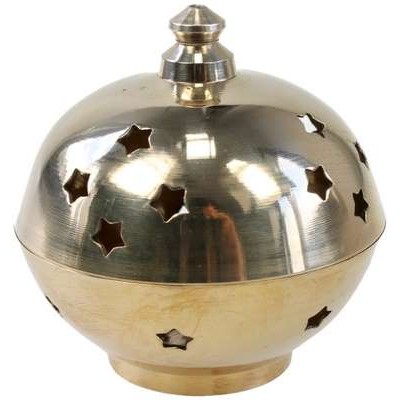 Brûle-encens laiton - forme boule - grand Brûle-encens laiton - forme boule - grand