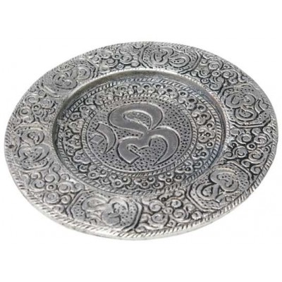 Porte-encens alu assiette plate - Om