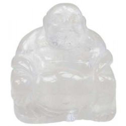 Bouddha Rieur Assis 4 cm - Cristal de roche Bouddha Rieur Assis 4 cm - Cristal de roche