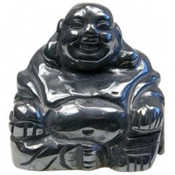 Bouddha Rieur Assis 4 cm - Hématite Bouddha Rieur Assis 4 cm - Hématite
