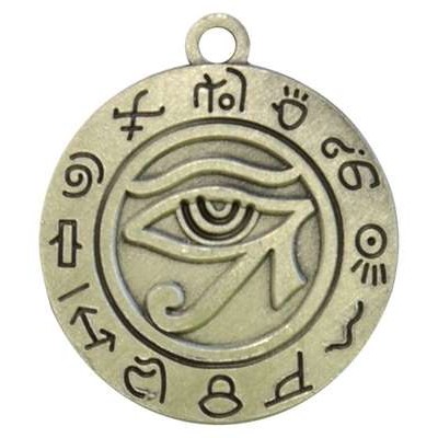 Pendentif Argenté Rond - Oeil d' Horus