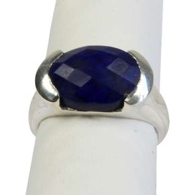 Bague argent Lapis Lazuli facetté - Taille 53 Bague argent Lapis Lazuli facetté - Taille 53