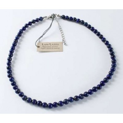 Collier Lapis Lazuli Perles rondes 6 mm Collier Lapis Lazuli Perles rondes 6 mm