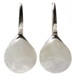 Boucles d'oreilles Pierre de Lune Argent 925 Bombées