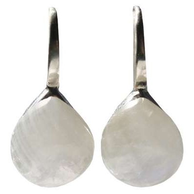 Boucles d'oreilles Pierre de Lune Argent 925 Bombées