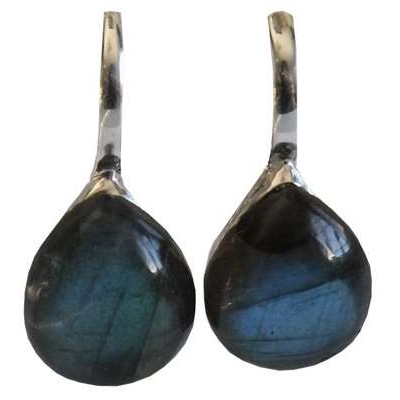 Boucles d'oreilles Labradorite Argent 925 Bombées