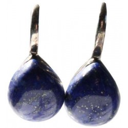 Boucles d'oreilles Lapis Lazuli Argent 925 Bombées