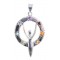 Pendentif Pierres des Chakras Argent 925 Déesse