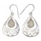 Boucles d'oreilles Pierre de Lune Argent 925 brossé