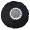 Housse de Zafu Noire Broderie Mandala Blanche