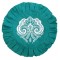 Housse de Zafu Verte Broderie Mandala Blanche