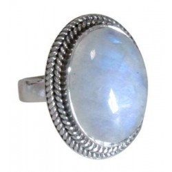 Bague Pierre de Lune Argent 925 Ronde T53