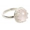 Bague Quartz Rose Argent 925 Ronde T53