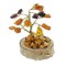 Arbre du Bonheur Ambre mixte 5 cm 16 pierres