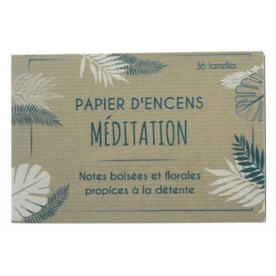 Carnet de Papier d'encens Méditation