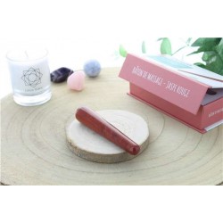 Bâton de Massage Arrondi en Jaspe Rouge