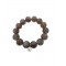 Bracelet Calcédoine Grise Perles Rondes 14 mm