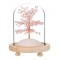 Arbre du Bonheur sous cloche Quartz Rose