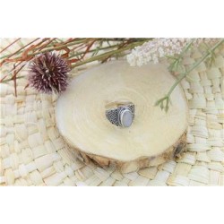 Bague Pierre de Lune Argent 925 Geshna T52