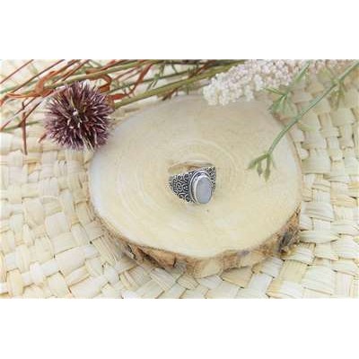 Bague Pierre de Lune Argent 925 Geshna T52