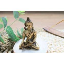 Statuette Bouddha Varada Mudra en Laiton doré mat 7,5 cm