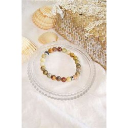 Bracelet Agate Crazy Lace Perles Rondes 8 mm