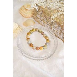 Bracelet Agate Crazy Lace Perles rondes 10 mm