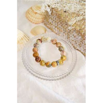 Bracelet Agate Crazy Lace Perles rondes 12 mm Bracelet Agate Crazy Lace Perles rondes 12 mm