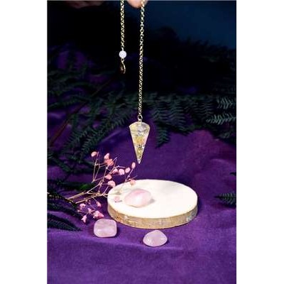 Pendule Harmonie Quartz Rose et Gypsophile