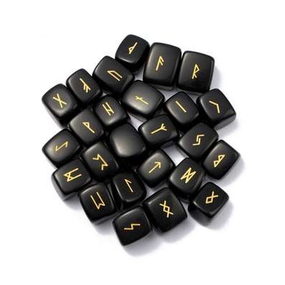 Runes en Obsidienne noire