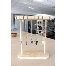 Présentoir 26 pendules en bois brut - Vide