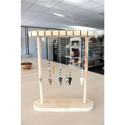 Présentoir 26 pendules en bois brut - Vide