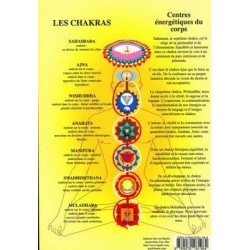 Planche des Chakras fond jaune - 17x24 cm