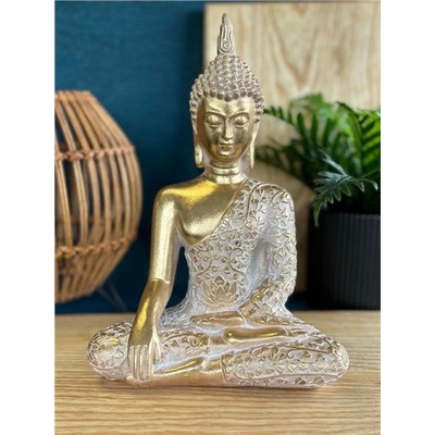 Statuette Bouddha Assis 24 cm - Résine - Doré Statuette Bouddha Assis 24 cm - Résine - Doré