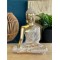 Statuette Bouddha Assis 24 cm - Résine - Doré