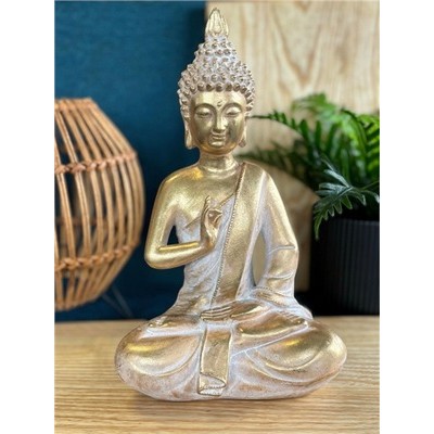 Statuette Bouddha Gyan Mudra 27 cm - Résine - Doré Statuette Bouddha Gyan Mudra 27 cm - Résine - Doré