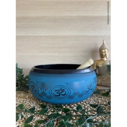 Bol Chantant Aluminium Noir Om env 20 cm