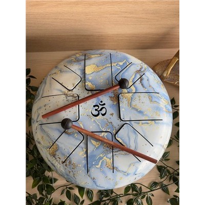 Tongue Drum Bleu et Doré 30 cm Tongue Drum Bleu et Doré 30 cm