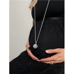 Bola de grossesse Fleur argenté